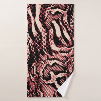 snakepatroon textuur kunstdecor badhanddoek