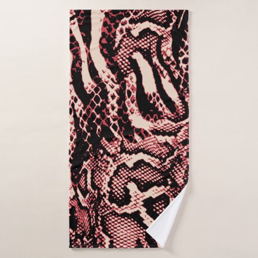 snakepatroon textuur kunstdecor badhanddoek (Badhanddoek)