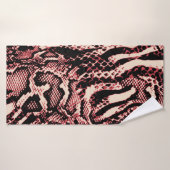 snakepatroon textuur kunstdecor badhanddoek (Badhanddoek)