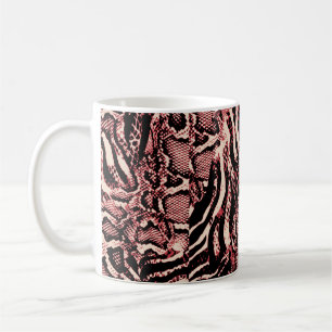 snakepatroon textuur kunstdecor koffiemok