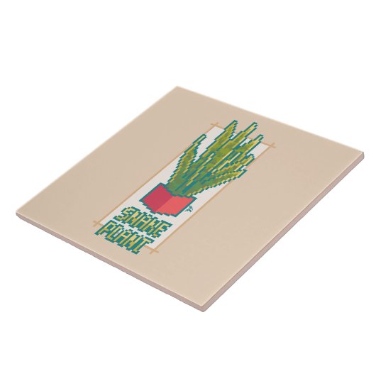 Snakeplant, Pixelart  Tegeltje (Zijkant)