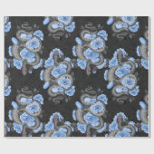 Snakes and blue roses cadeaupapier (Vlak)