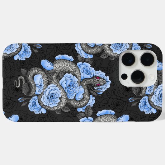 Snakes and blue roses Case-Mate iPhone case (Achterkant (horizontaal))