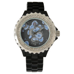 Snakes and blue roses horloge
