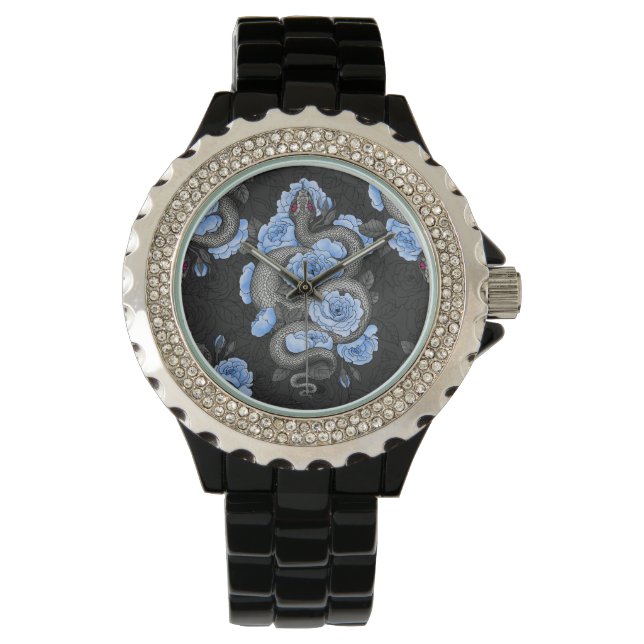 Snakes and blue roses horloge (Voorkant)