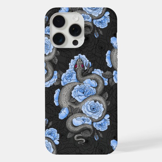 Snakes and blue roses iPhone hoesje (Achterkant)
