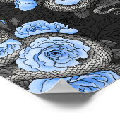 Snakes and blue roses poster (Hoek)
