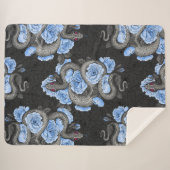 Snakes and blue roses sherpa deken (Voorkant (horizontaal))