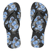 Snakes and blue roses teenslippers (Voetbed)