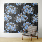 Snakes and blue roses wandkleed (In Situ (horizontaal))