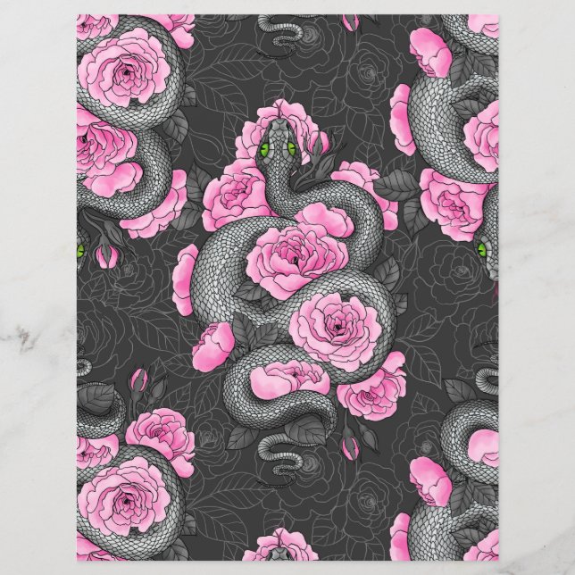 Snakes and pink roses (Voorkant)
