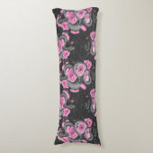 Snakes and pink roses lichaamskussen (Voorkant Verticaal)