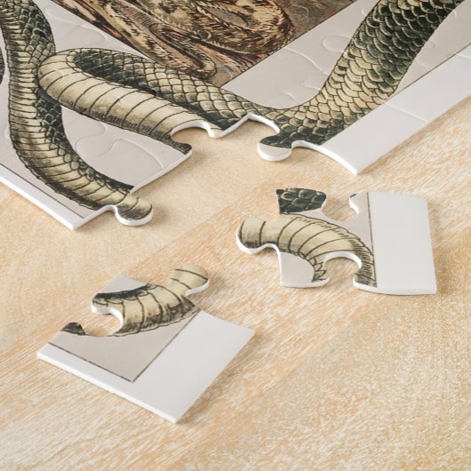 Snakes, cobra, viper, art nouveau door Anton Seder Legpuzzel (Zijkant)