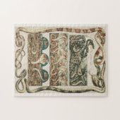 Snakes, cobra, viper, art nouveau door Anton Seder Legpuzzel (Horizontaal)