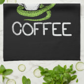 Snakes & Coffee Theedoek (Gevouwen)