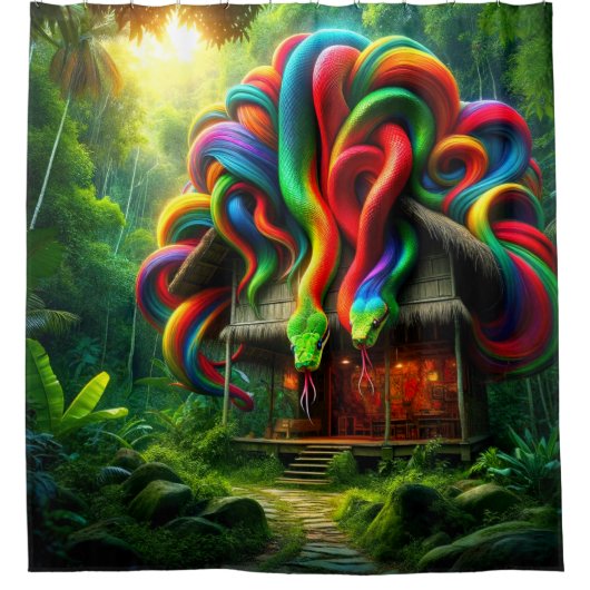 Snakes Douchegordijn (Voorkant)