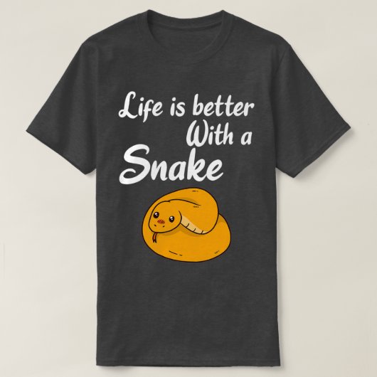 SNAKES Life is beter met een slang (5) T-shirt (Design voorkant)