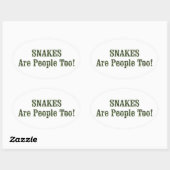 SNAKES zijn ook mensen! Ovale Sticker (Vel)