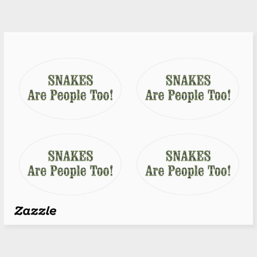 SNAKES zijn ook mensen! Ovale Sticker (Vel)