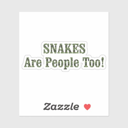 SNAKES zijn ook mensen! Sticker (Vel)