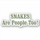 SNAKES zijn ook mensen! Sticker (Voorkant)