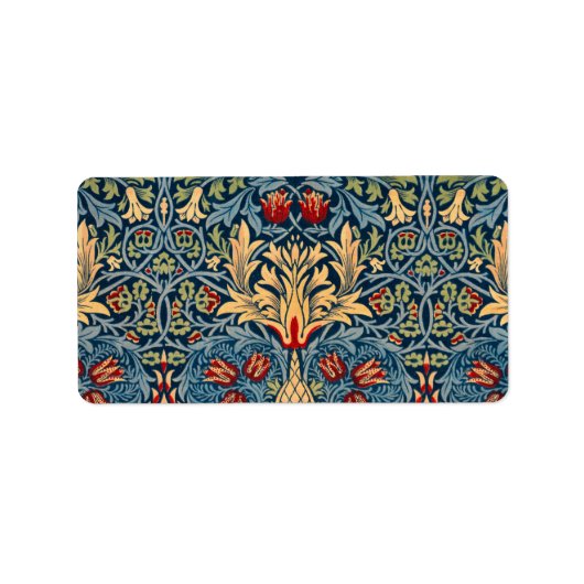 Snakeshead, bloembehangpapier van William Morris Etiket (Voorkant)