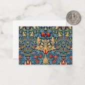 Snakeshead, bloembehangpapier van William Morris Notitiekaartje (Voorkant / Achterkant in situ)