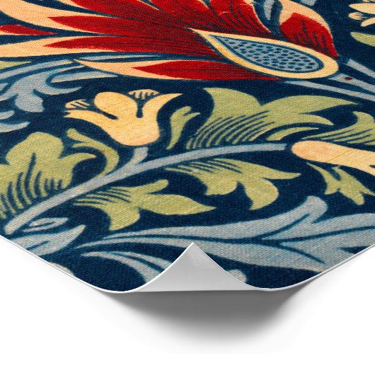 Snakeshead, bloembehangpapier van William Morris Poster (Hoek)