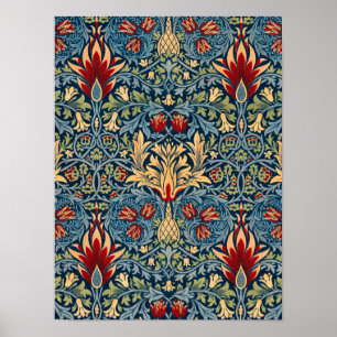 Snakeshead, bloembehangpapier van William Morris Poster