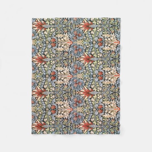 Snakeshead Pattern (door William Morris) Fleece Deken (Voorkant)