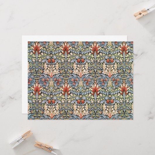 Snakeshead Pattern (door William Morris) Kaart (Voorkant / Achterkant in situ)