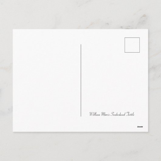 Snakeshead Textile, William Morris, Briefkaart (Achterkant)