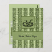 Snakeskin gepersonaliseerd briefkaart (Voorkant / Achterkant)