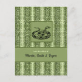 Snakeskin gepersonaliseerd briefkaart (Voorkant)