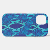 Snakeskin in Blue Hoesje-Mate iPhone Case (Achterkant (horizontaal))