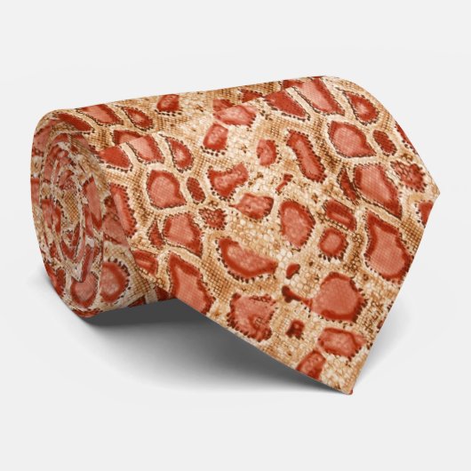 Snakeskin-koperbrons stropdas (Opgerold)