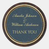 Snakeskin Leather Victoriaans Bruin Huwelijksgunst Ronde Sticker (Voorkant)