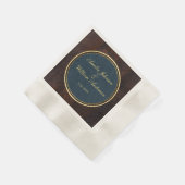 Snakeskin Leather Victoriaans Bruin Wedding Servet (Hoek)