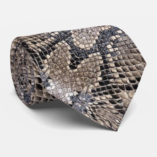 Snakeskin-look Stropdas (Opgerold)