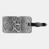 Snakeskin-ontwerp, slangenhutprintpatroon bagagelabel (Achterkant horizontaal)