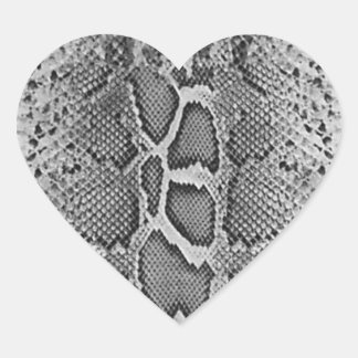 Snakeskin-ontwerp, slangenhutprintpatroon hart sticker