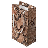 Snakeskin Patroon Koele Dierenprint Klein Cadeauzakje (Voorkant Gekanteld)
