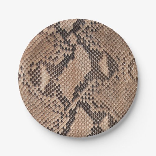 Snakeskin Patroon Koele Dierenprint Papieren Bordje (Voorkant)