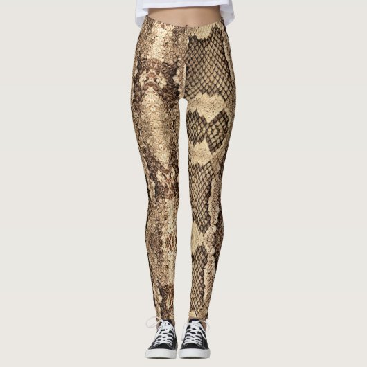  Snakeskin-patroon Leggings (Voorkant)