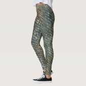 Snakeskin Patroon Waterverf Art Grijs Leggings (Links)