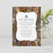 Snakeskin Pattern Bat Mitzvah Kaart (Staand voorkant)
