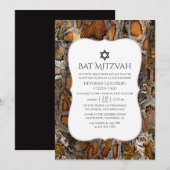 Snakeskin Pattern Bat Mitzvah Kaart (Voorkant / Achterkant)