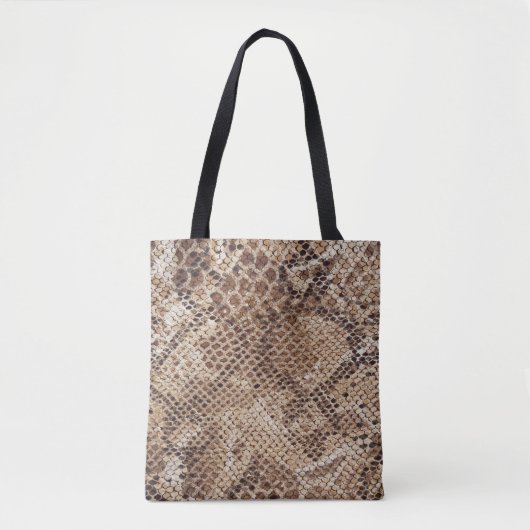 Snakeskin Python Snake Print Tote Bag (Voorkant)