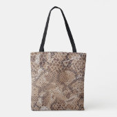 Snakeskin Python Snake Print Tote Bag (Achterkant)