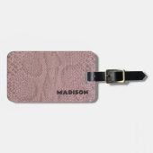 Snakeskin roze patroon bagagelabel (Voorkant horizontaal)